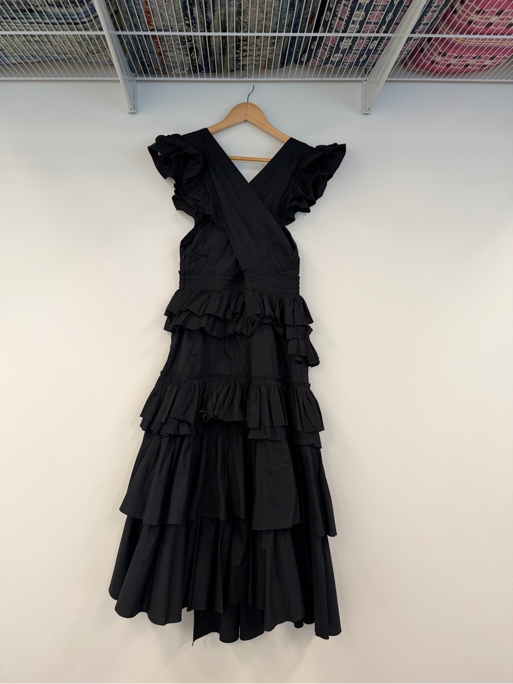 Ulla Johnson Black Layered Ruffle High-Low Dress - Picture 8 of 12